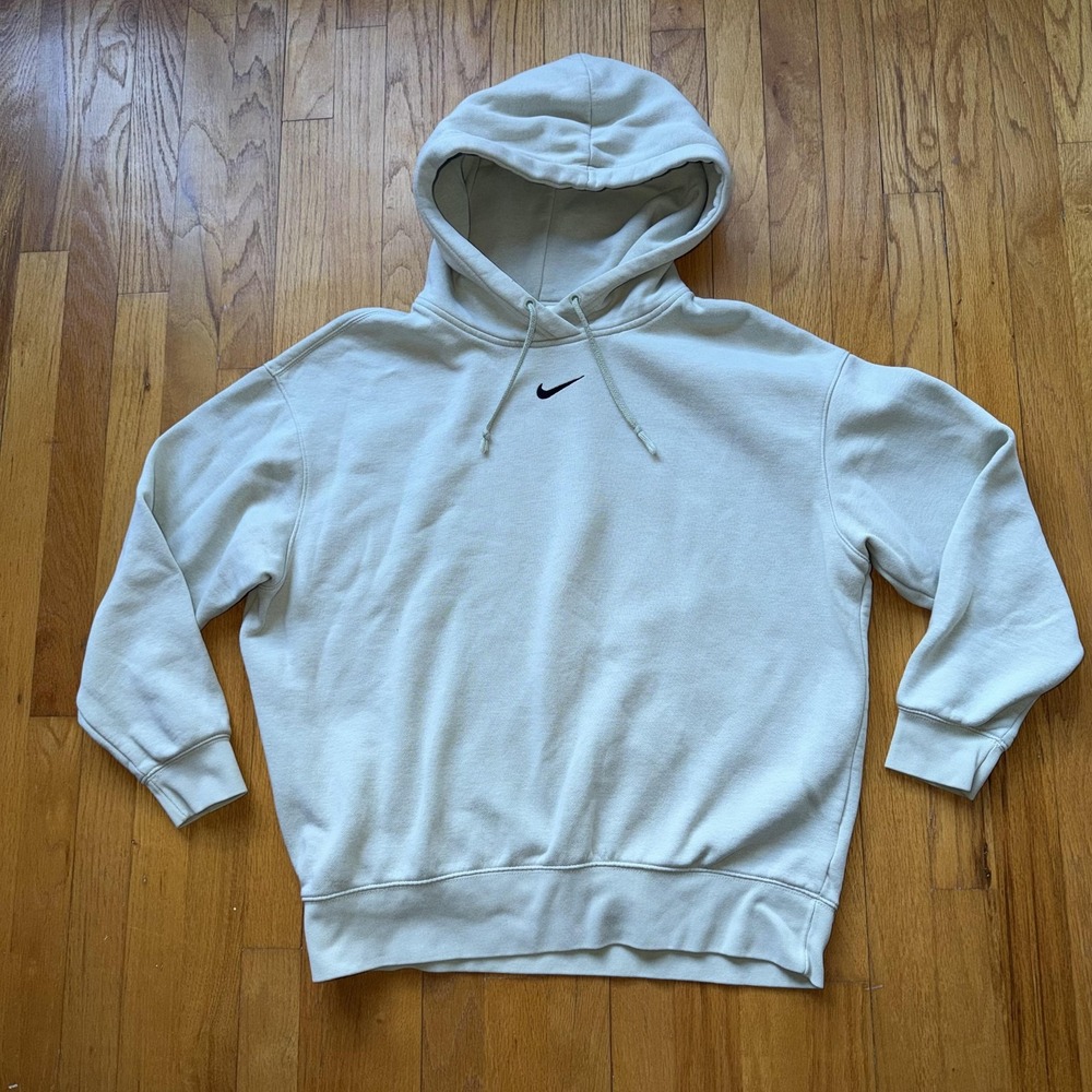 Nike Hoodie M Mint Green Club Fleece Pullover Sweatshirt Embroidered Swoosh Logo